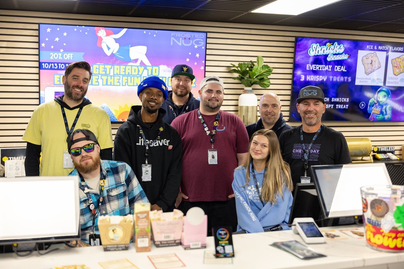 The Frosted Nug Carneys Point team behind the counter